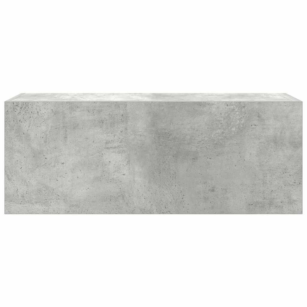 Veggskap Til Baderom Betonggrå 80X25X30 Cm Konstruert Tre