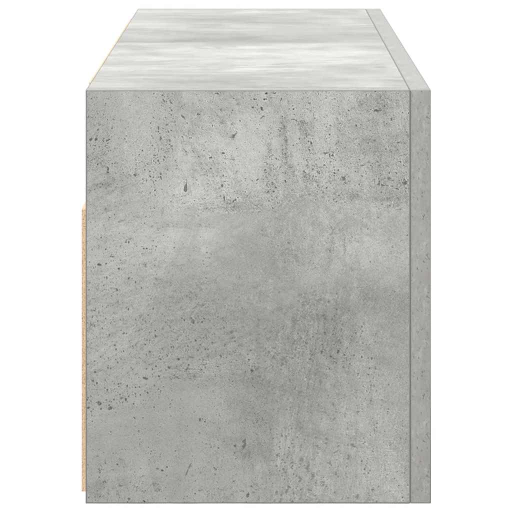 Veggskap Til Baderom Betonggrå 80X25X30 Cm Konstruert Tre