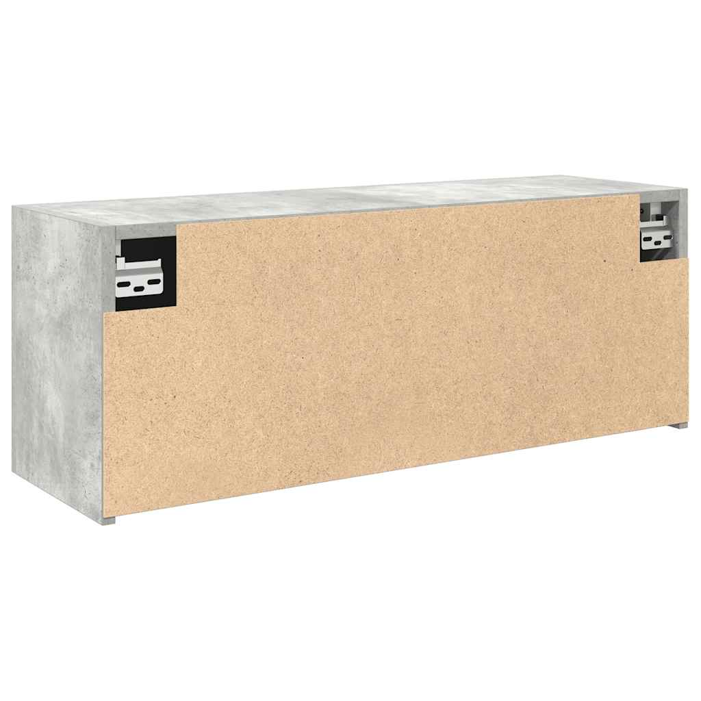 Veggskap Til Baderom Betonggrå 80X25X30 Cm Konstruert Tre
