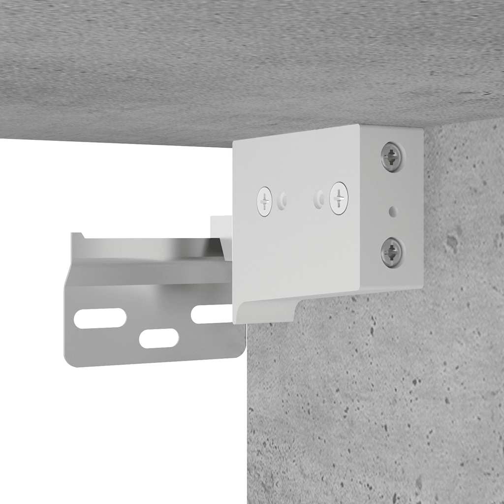 Veggskap Til Baderom Betonggrå 80X25X30 Cm Konstruert Tre