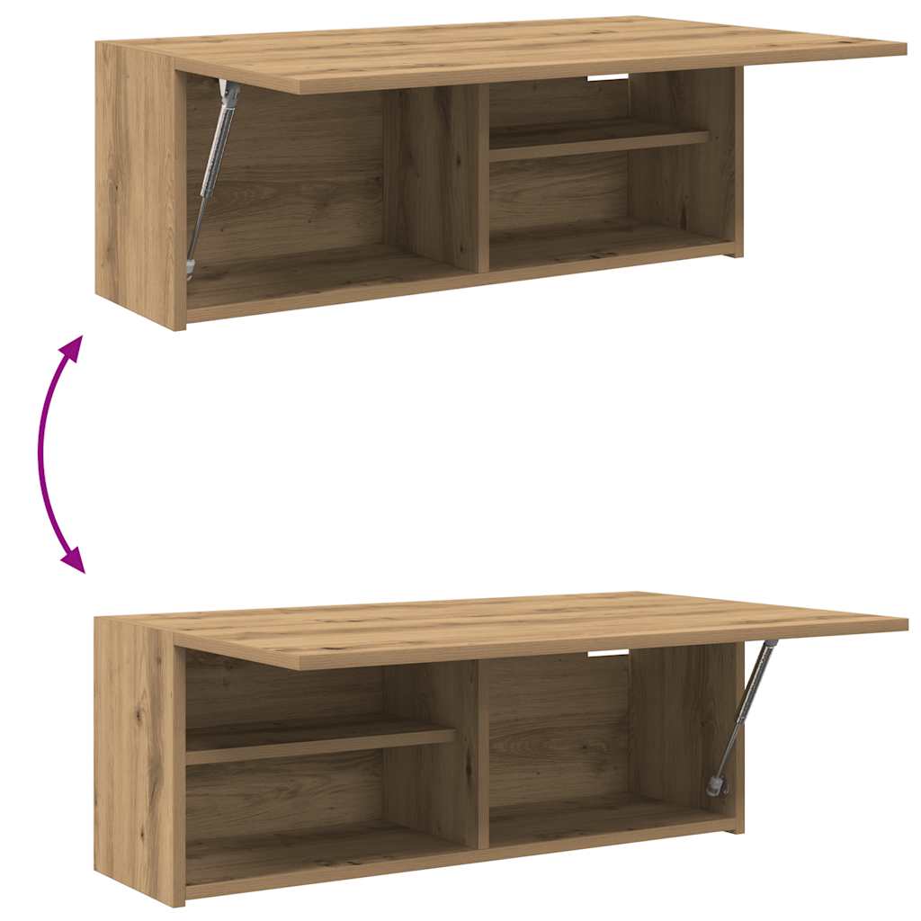 Veggskap Til Baderom Artisan Eik 80X25X30 Cm Konstruert Tre