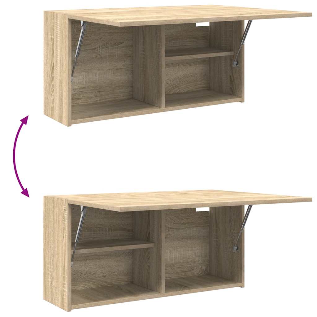 Veggskap Til Baderom Sonoma Eik 80X25X40 Cm Konstruert Tre