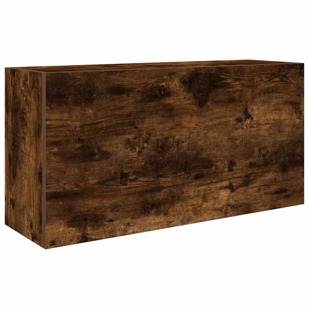 Veggskap Til Baderom Røkt Eik 80X25X40 Cm Konstruert Tre