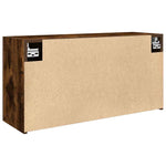 Veggskap Til Baderom Røkt Eik 80X25X40 Cm Konstruert Tre