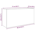 Veggskap Til Baderom Grå Sonoma 80X25X40 Cm Konstruert Tre