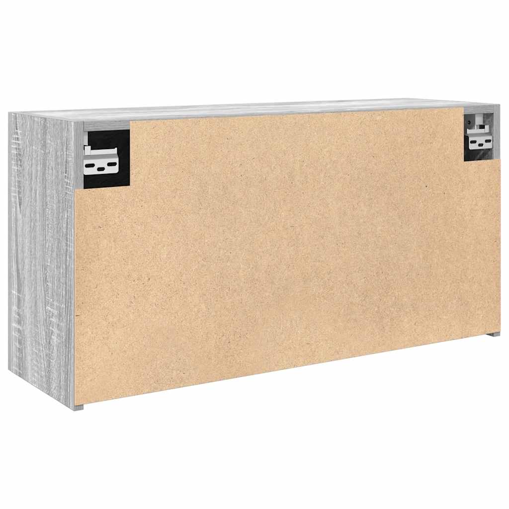 Veggskap Til Baderom Grå Sonoma 80X25X40 Cm Konstruert Tre