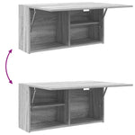 Veggskap Til Baderom Grå Sonoma 80X25X40 Cm Konstruert Tre