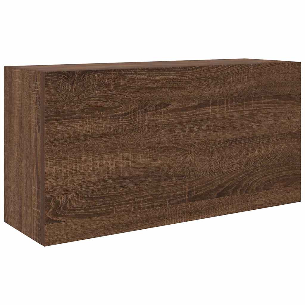 Veggskap Til Baderom Brun Eik 80X25X40 Cm Konstruert Tre