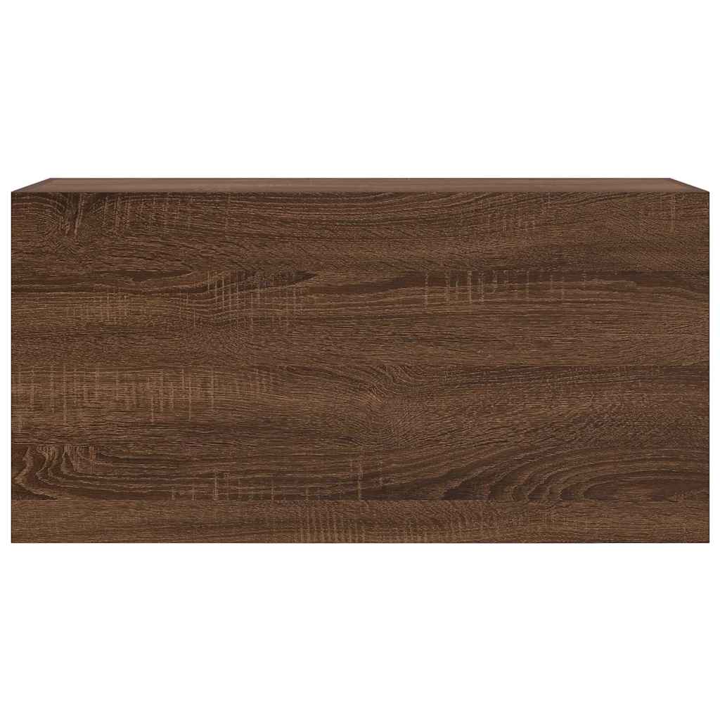 Veggskap Til Baderom Brun Eik 80X25X40 Cm Konstruert Tre