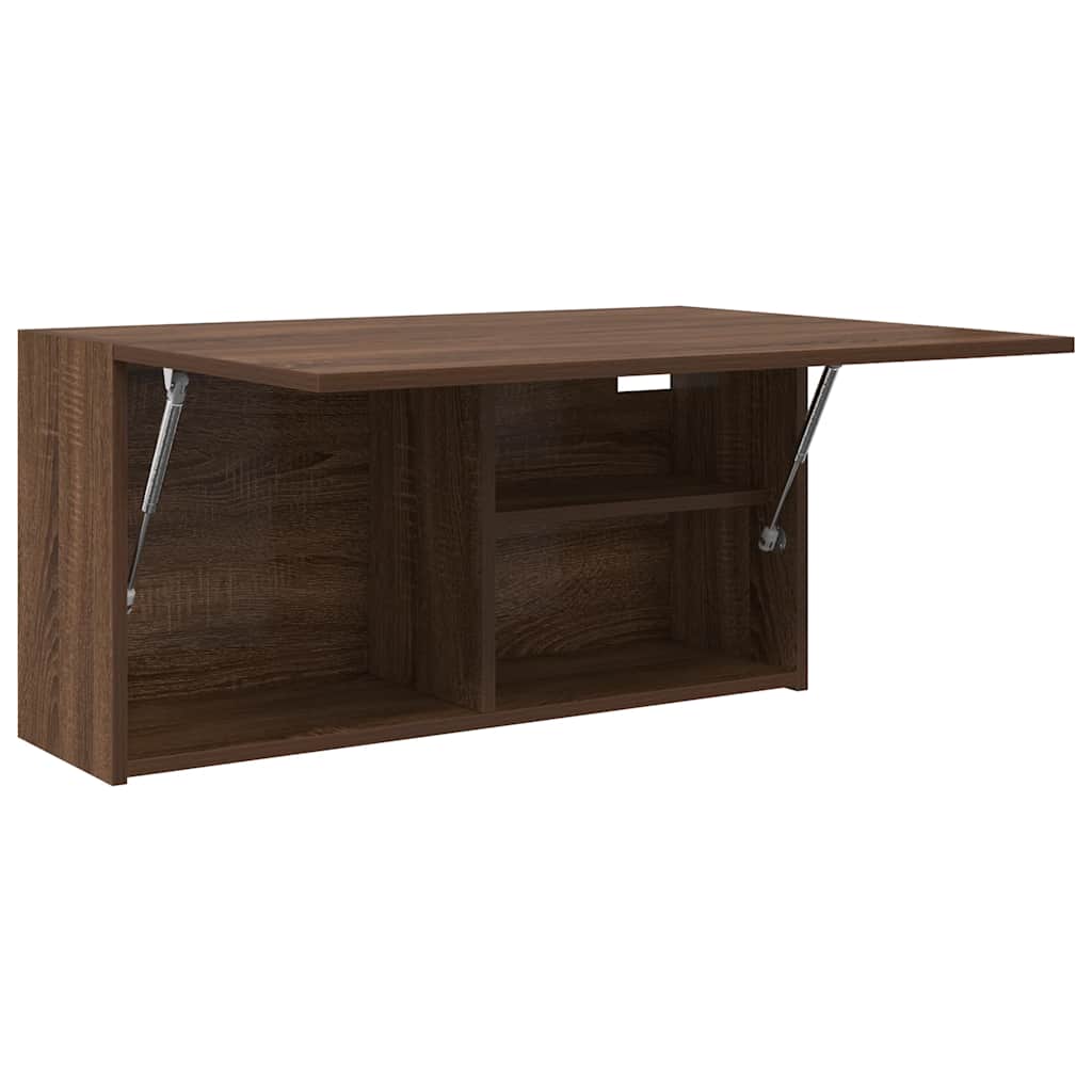 Veggskap Til Baderom Brun Eik 80X25X40 Cm Konstruert Tre