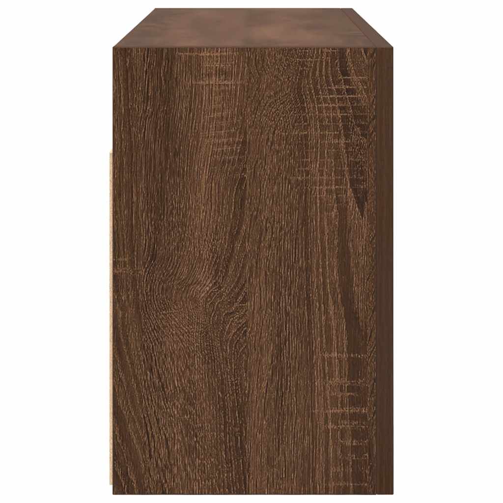 Veggskap Til Baderom Brun Eik 80X25X40 Cm Konstruert Tre