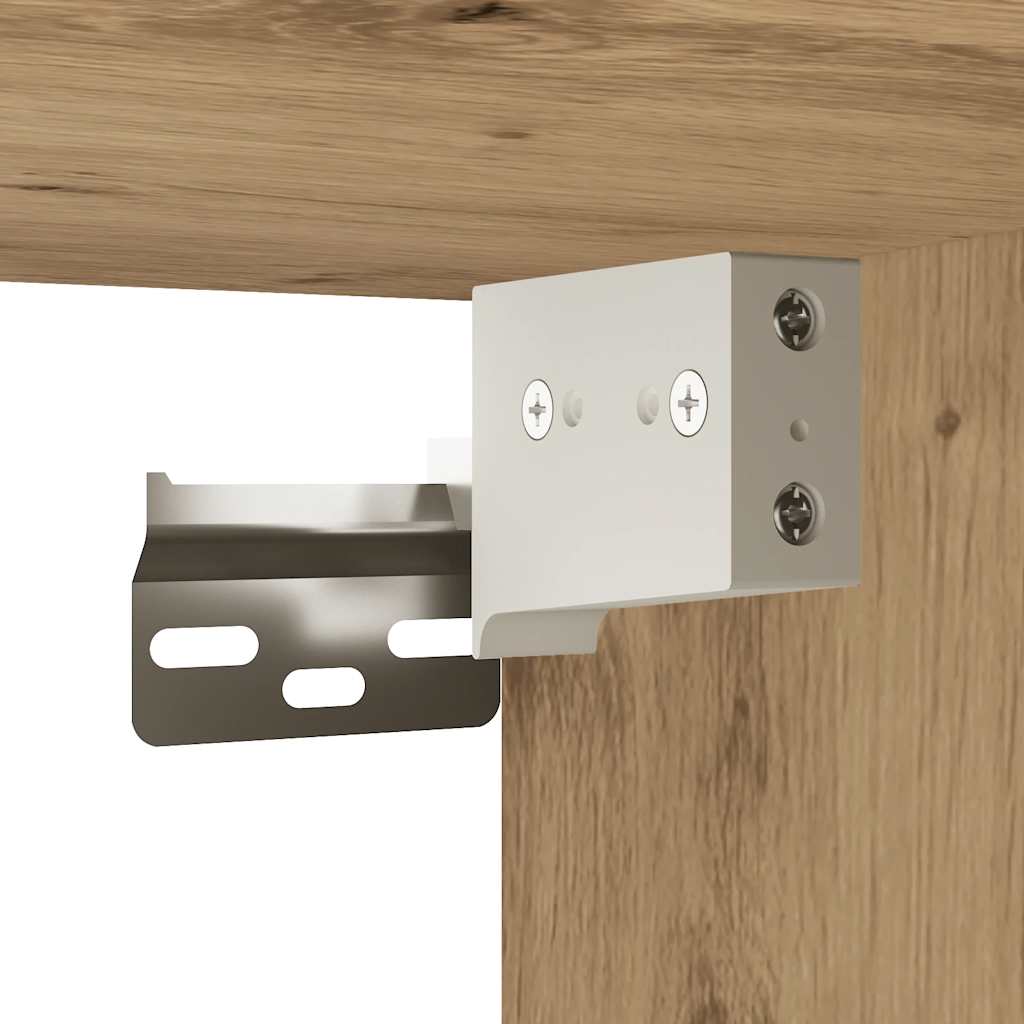 Veggskap Til Baderom Artisan Eik 80X25X40 Cm Konstruert Tre