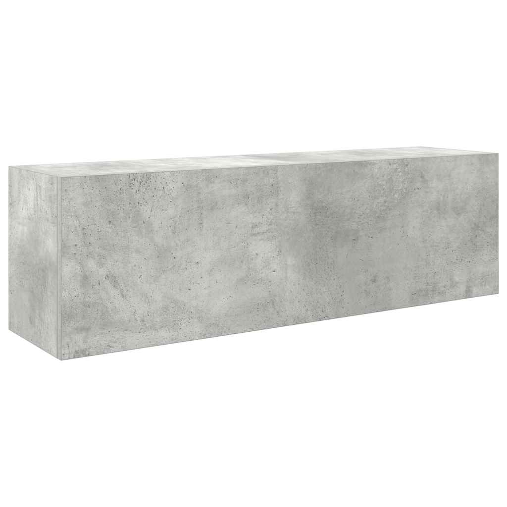 Veggskap Til Baderom Betonggrå 100X25X30 Cm Konstruert Tre