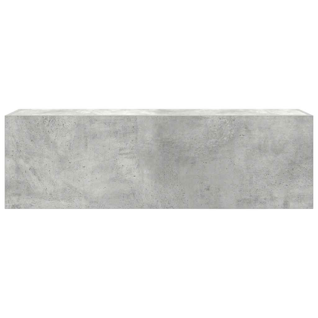Veggskap Til Baderom Betonggrå 100X25X30 Cm Konstruert Tre