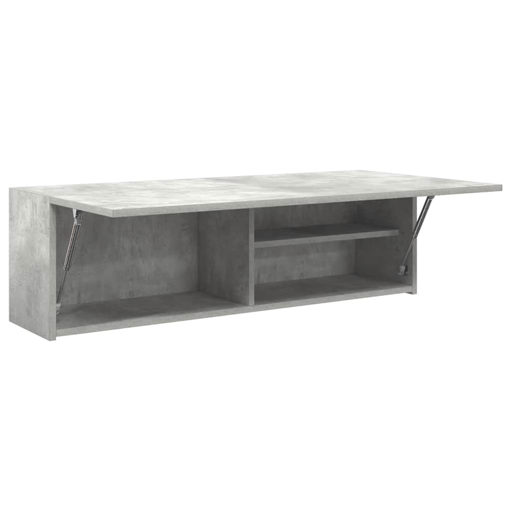 Veggskap Til Baderom Betonggrå 100X25X30 Cm Konstruert Tre