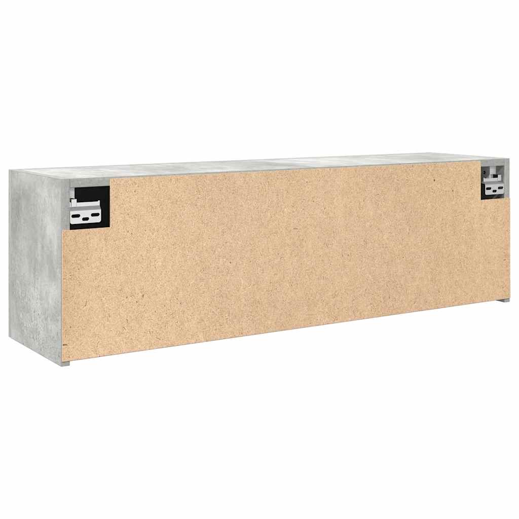 Veggskap Til Baderom Betonggrå 100X25X30 Cm Konstruert Tre