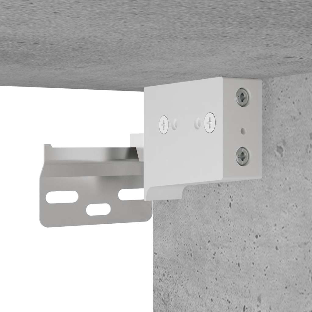 Veggskap Til Baderom Betonggrå 100X25X30 Cm Konstruert Tre