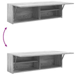 Veggskap Til Baderom Grå Sonoma 100X25X30 Cm Konstruert Tre