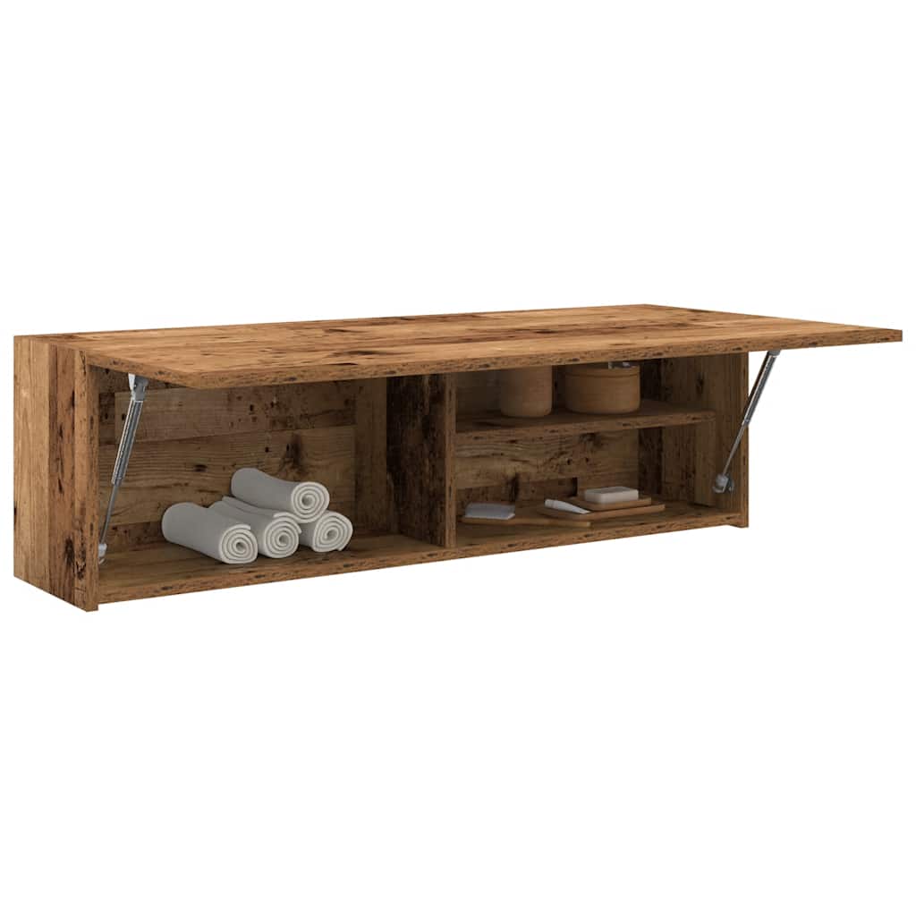 Veggskap Til Baderom Gammelt Tre 100X25X30 Cm Konstruert Tre