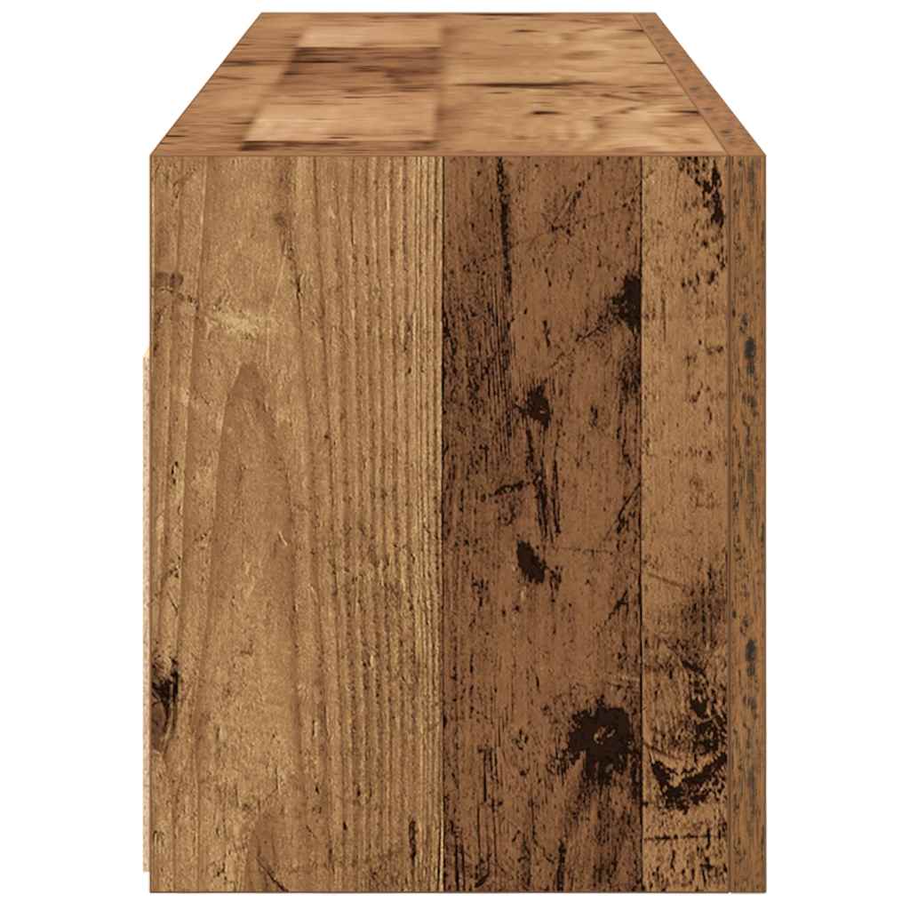 Veggskap Til Baderom Gammelt Tre 100X25X30 Cm Konstruert Tre