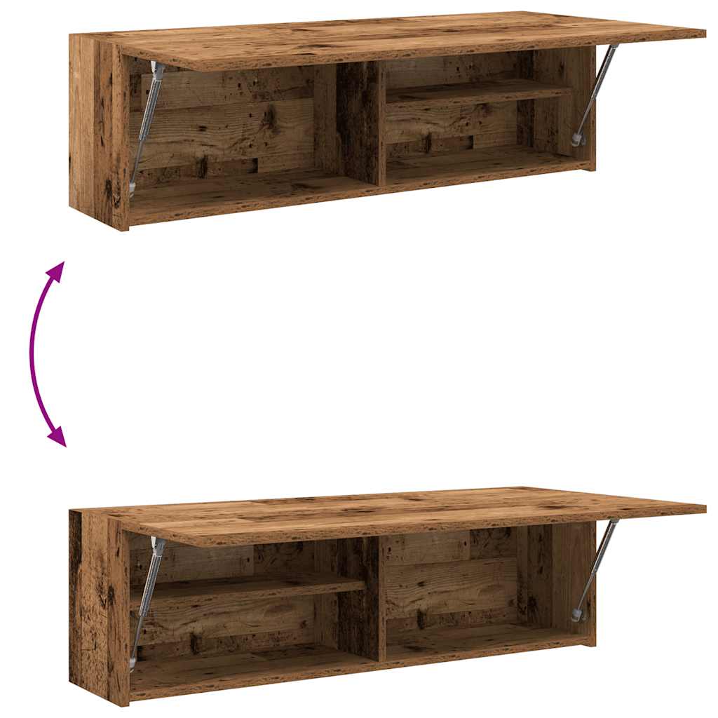 Veggskap Til Baderom Gammelt Tre 100X25X30 Cm Konstruert Tre