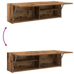 Veggskap Til Baderom Gammelt Tre 100X25X30 Cm Konstruert Tre