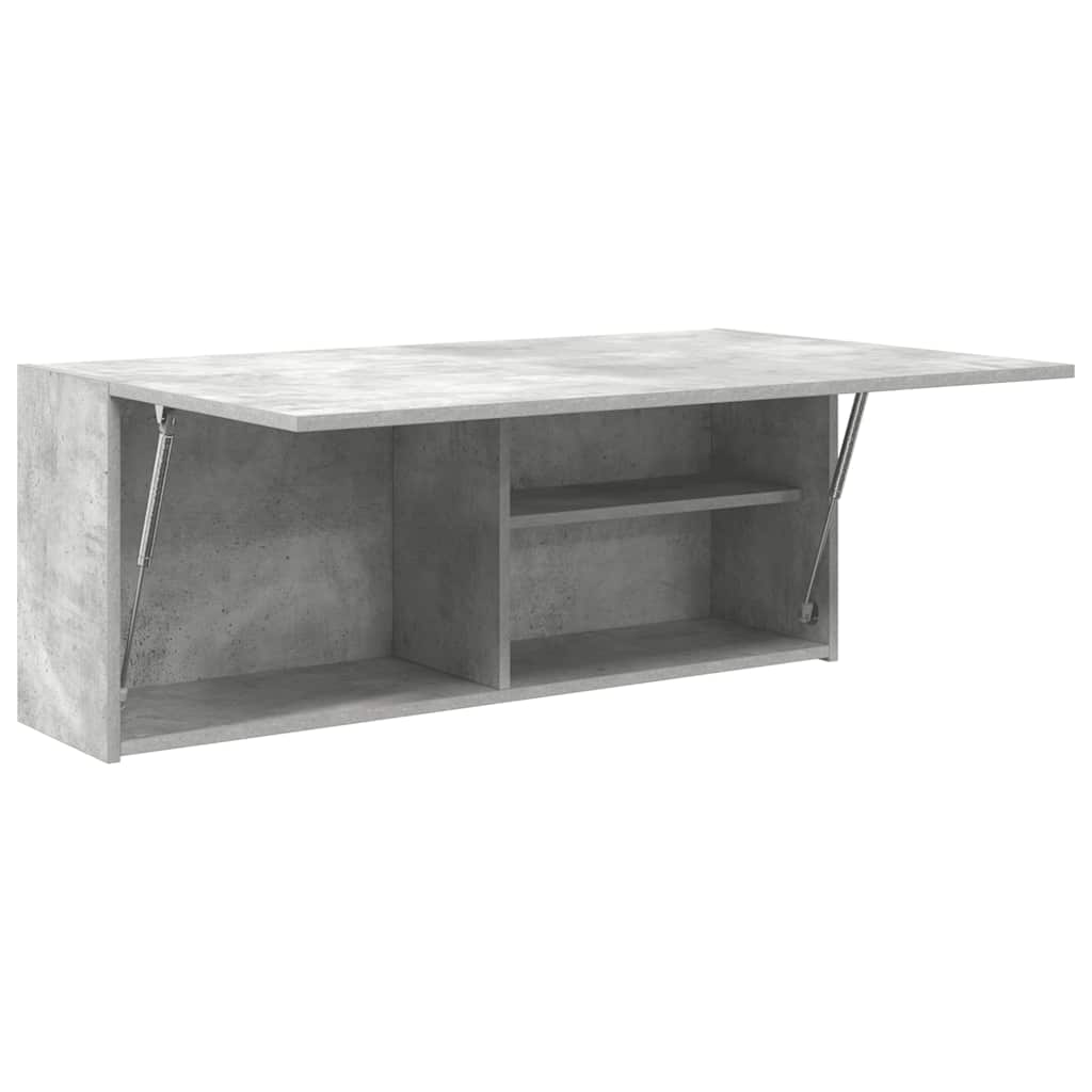 Veggskap Til Baderom Betonggrå 100X25X40 Cm Konstruert Tre