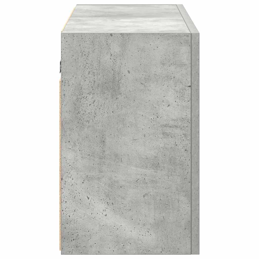 Veggskap Til Baderom Betonggrå 100X25X40 Cm Konstruert Tre