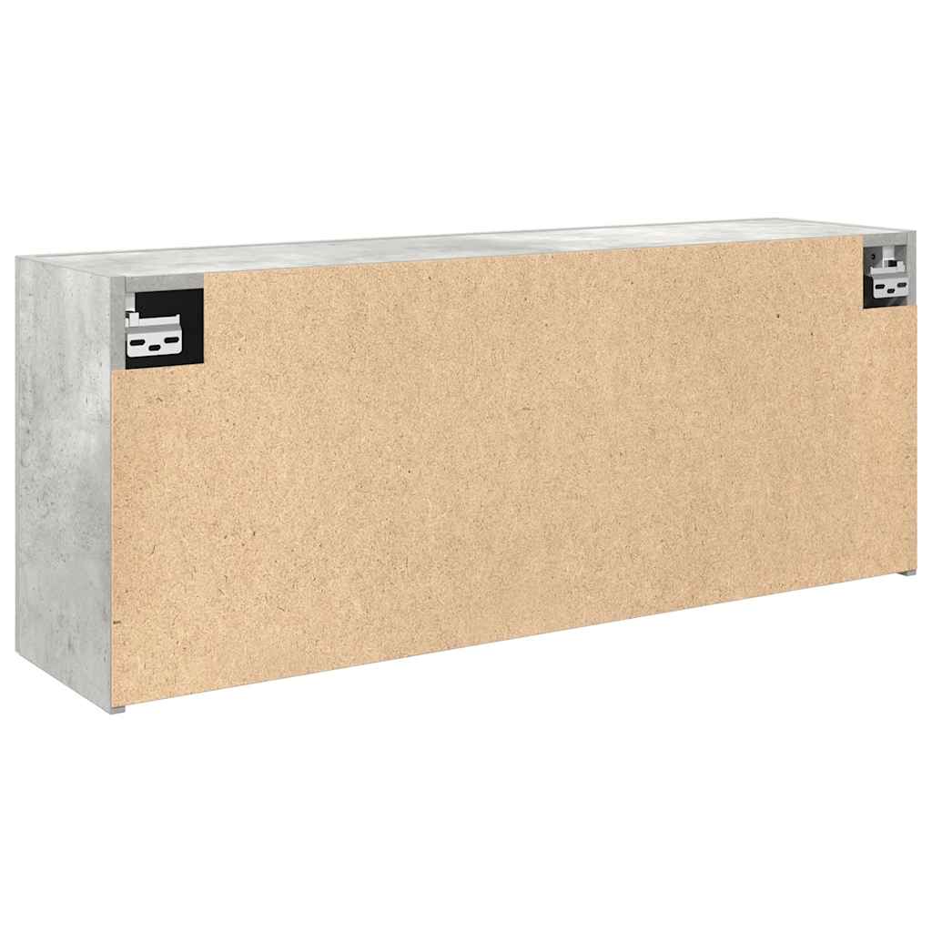 Veggskap Til Baderom Betonggrå 100X25X40 Cm Konstruert Tre