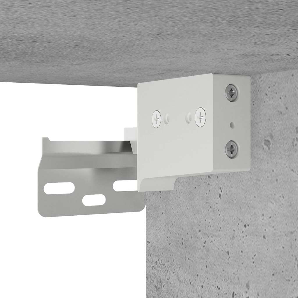 Veggskap Til Baderom Betonggrå 100X25X40 Cm Konstruert Tre