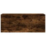 Veggskap Til Baderom Røkt Eik 100X25X40 Cm Konstruert Tre