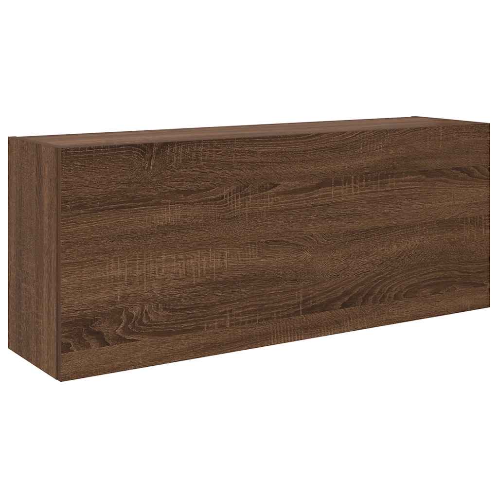 Veggskap Til Baderom Brun Eik 100X25X40 Cm Konstruert Tre