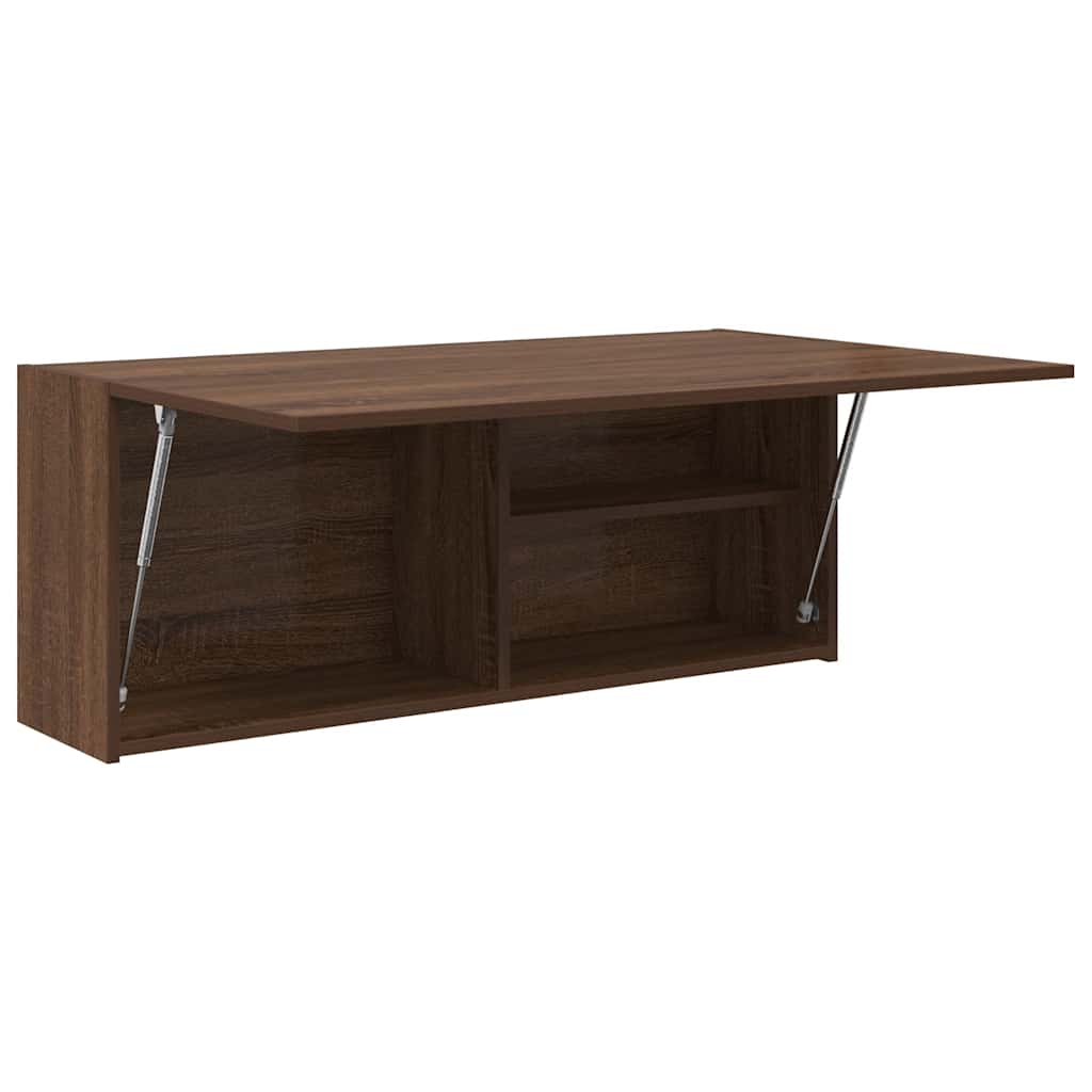 Veggskap Til Baderom Brun Eik 100X25X40 Cm Konstruert Tre