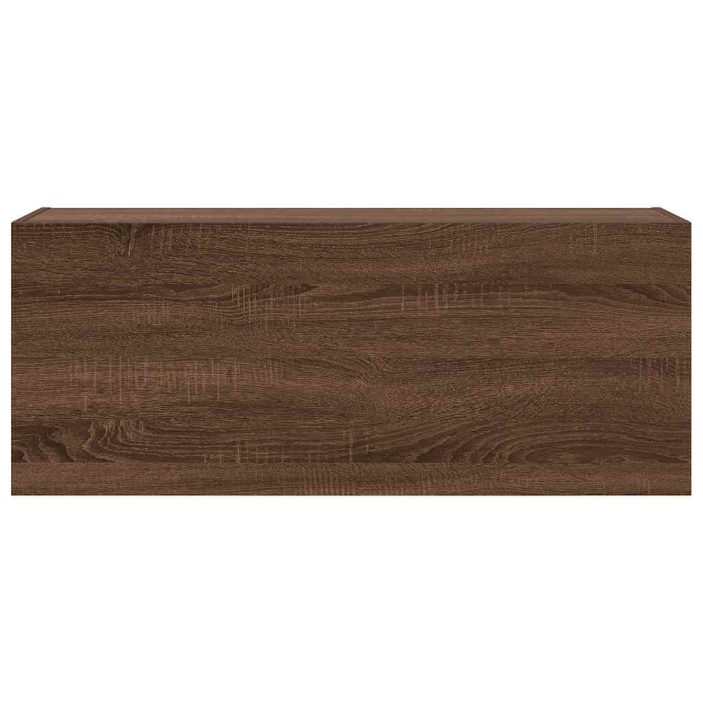 Veggskap Til Baderom Brun Eik 100X25X40 Cm Konstruert Tre
