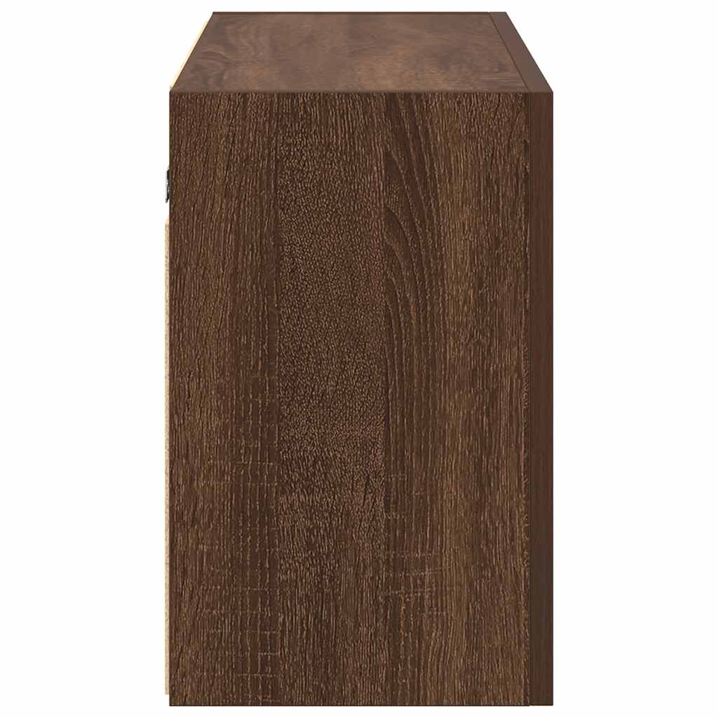 Veggskap Til Baderom Brun Eik 100X25X40 Cm Konstruert Tre