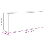 Veggskap Til Baderom Brun Eik 100X25X40 Cm Konstruert Tre