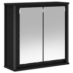 Baderoms Veggskap Med Speil Svart Eik 60X21X60 Cm