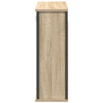 Baderoms Veggskap Med Speil Sonoma Eik 60X21X60 Cm