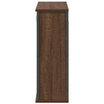 Baderoms Veggskap Med Speil Brun Eik 60X21X60 Cm