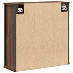 Baderoms Veggskap Med Speil Brun Eik 60X21X60 Cm