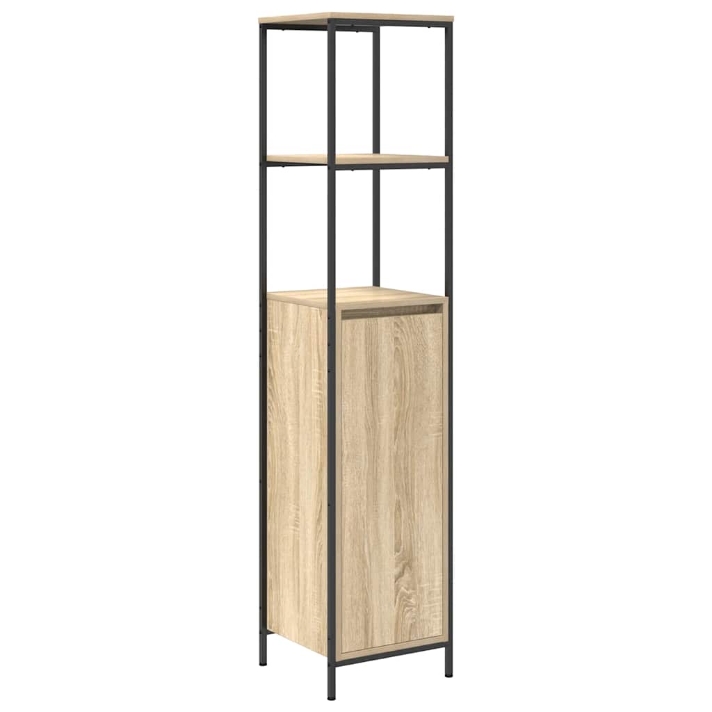 Baderomsskap Med Hyller Sonoma Eik 36X35X165 Cm
