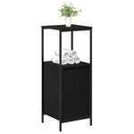 Baderomsskap Med Hyller Svart Eik 36X35X95 Cm