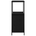 Baderomsskap Med Hyller Svart Eik 36X35X95 Cm