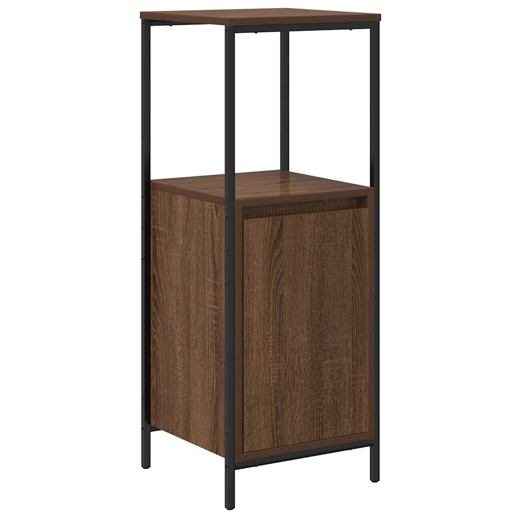 Baderomsskap Med Hyller Svart Eik 36X35X95 Cm