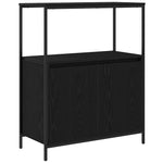 Baderomsskap Med Hyller Svart Eik 76,5X35X95 Cm