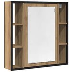 Baderomsskap Med Speil Artisan Eik 60X16X60 Cm Konstruert Tre