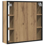 Baderomsskap Med Speil Artisan Eik 60X16X60 Cm Konstruert Tre
