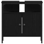 Servantskap Svart Eik 60X30X60 Cm Konstruert Tre