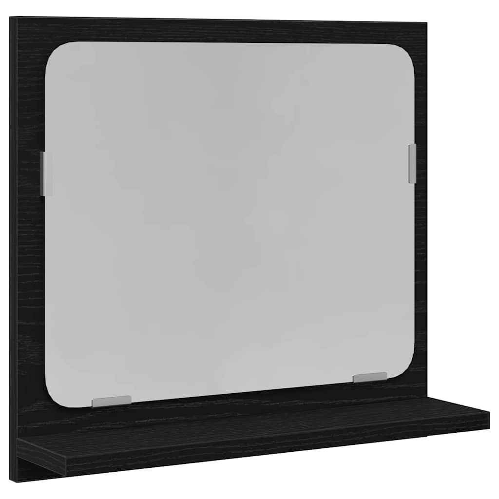 Baderomsspeil Svart Eik 40X10,5X37 Cm Konstruert Tre