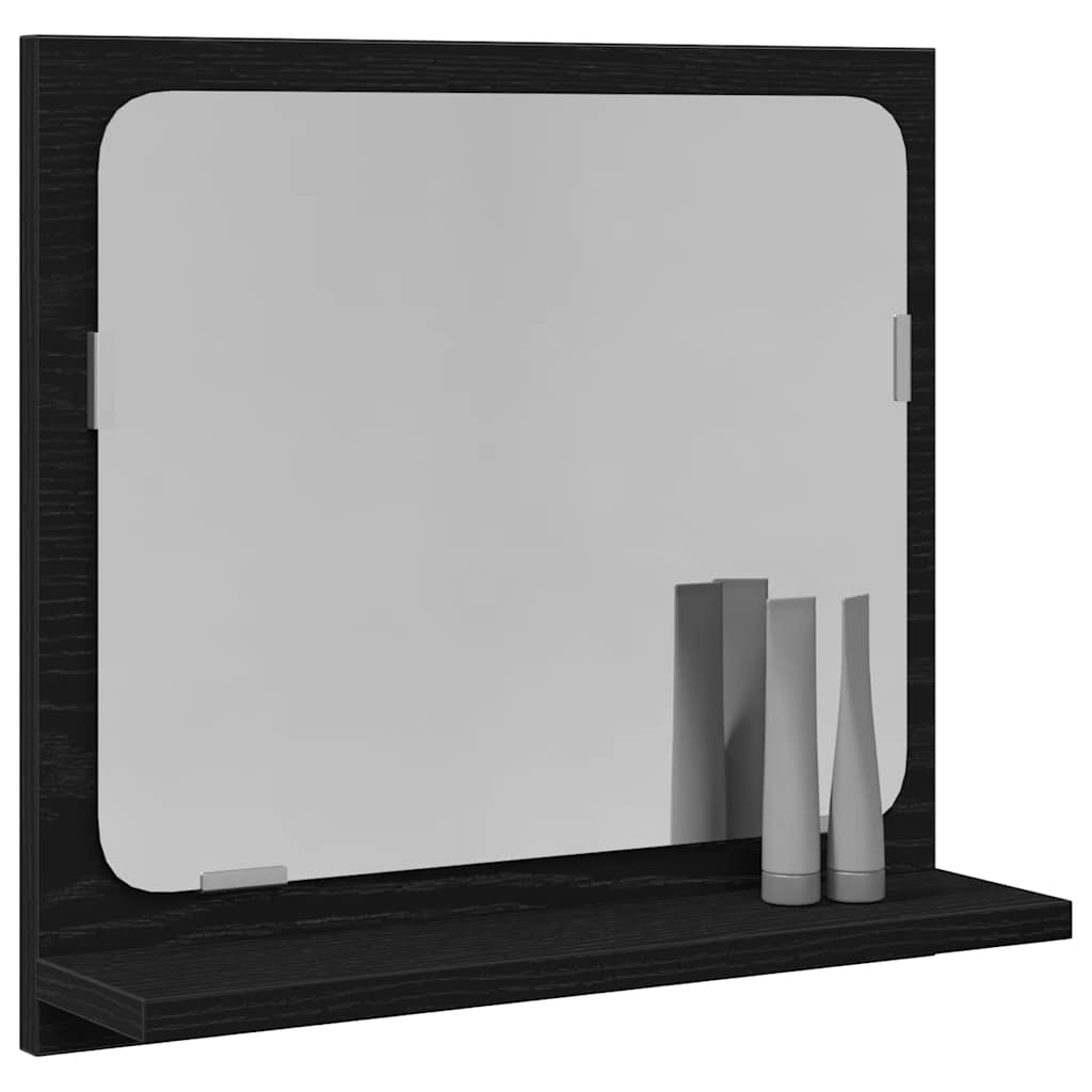 Baderomsspeil Svart Eik 40X10,5X37 Cm Konstruert Tre